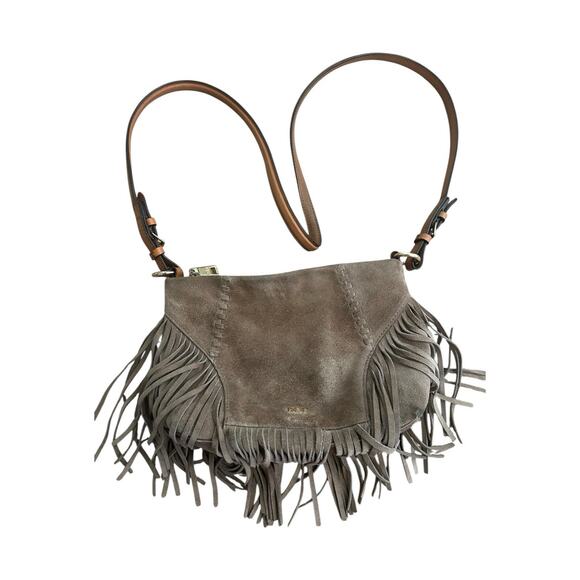 Ralph Lauren Handbags - Vintage Ralph Lauren Brown Suede Fringe Western Boho Bag RLL Crossbody Shoulder
